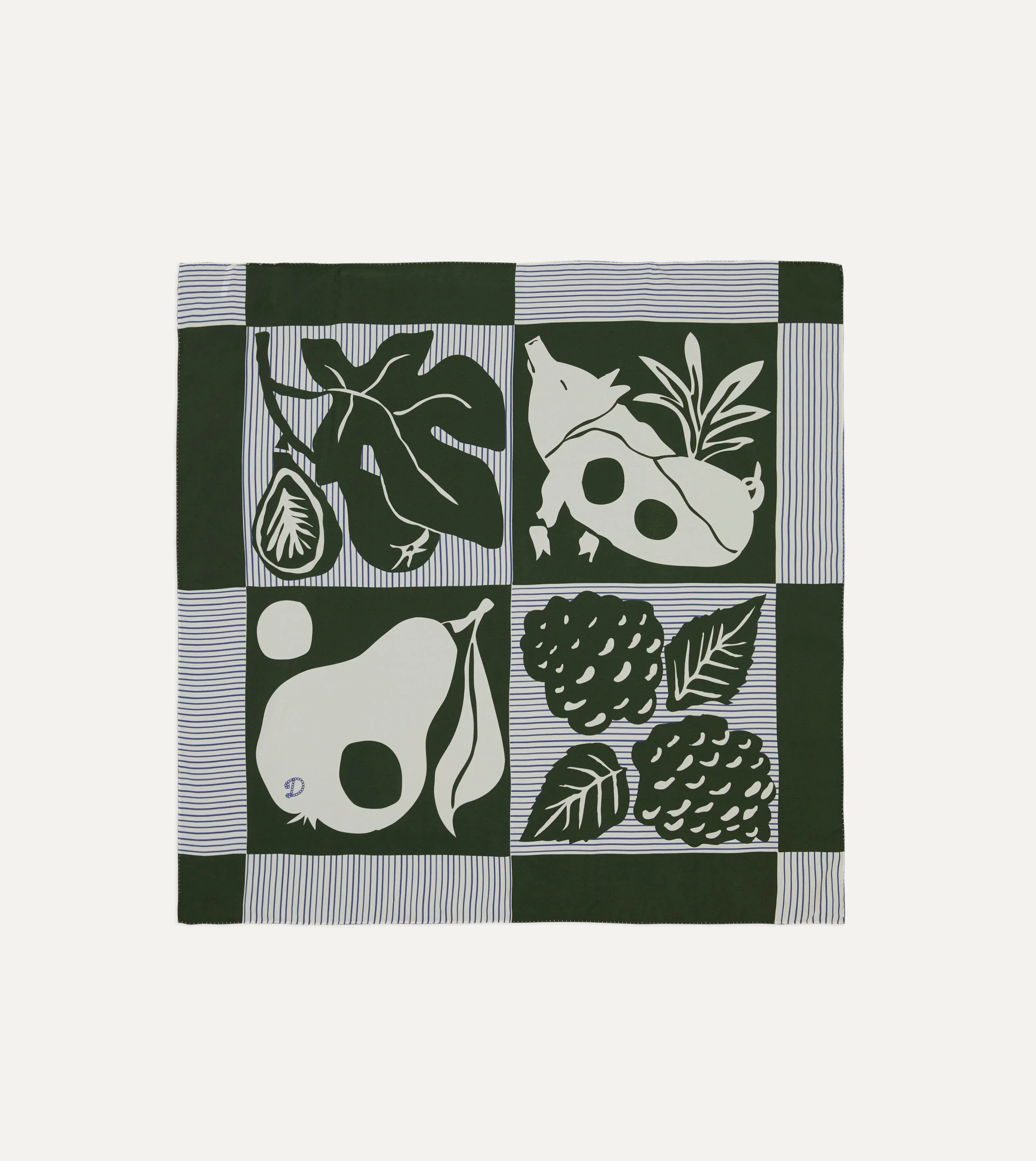 St. JOHN by Drake's Green Orchard Print Silk Bandana