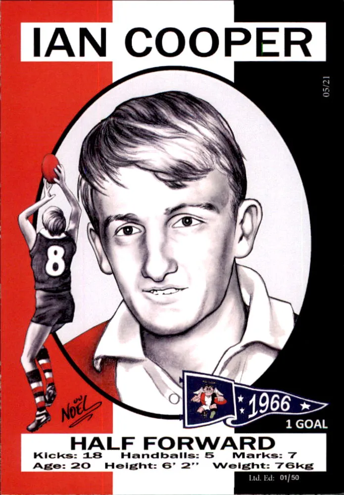 St Kilda Saints 1966 Premiers Card Set by Noel