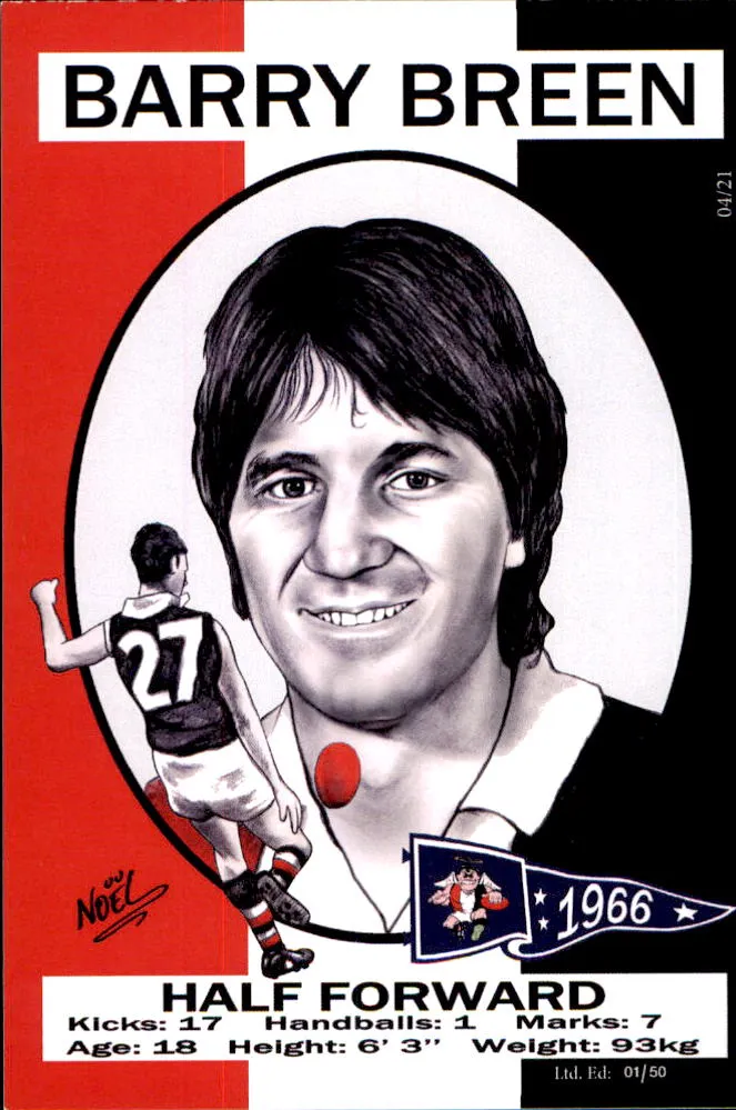 St Kilda Saints 1966 Premiers Card Set by Noel