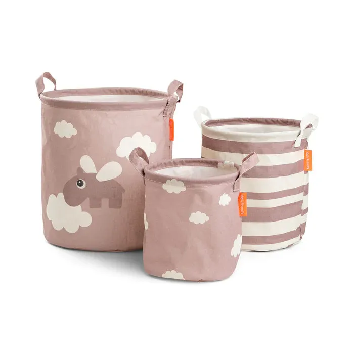 Storage Basket Set 3 pcs - Happy Clouds VARIOUS COLOURS