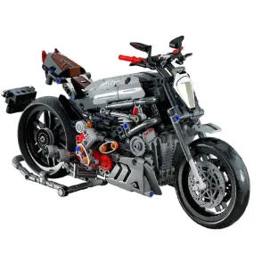 Tech MOC Classic Ducati Devil Motorcycle Bricks Toy