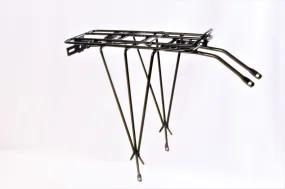 Town Bike Rear Pannier Rack,spring Adjustable Carrier For 700c Or 26” Wheel Cycle