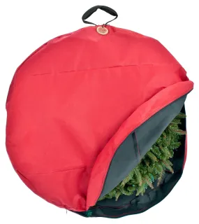 Treekeeper SB-10154 Wreath Storage Cover, 30 in, 30 in Capacity, Polyester, Red :EA: QUANTITY: 12