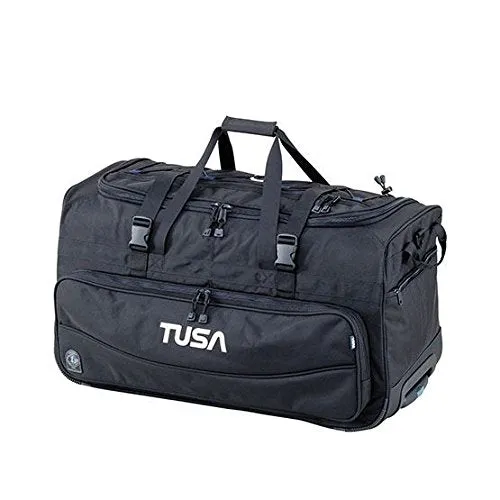 TUSA Dive Gear Roller Duffle Bag in Black w Mesh Backpack Cobalt Blue CBL & DiveCatalog's Sticker