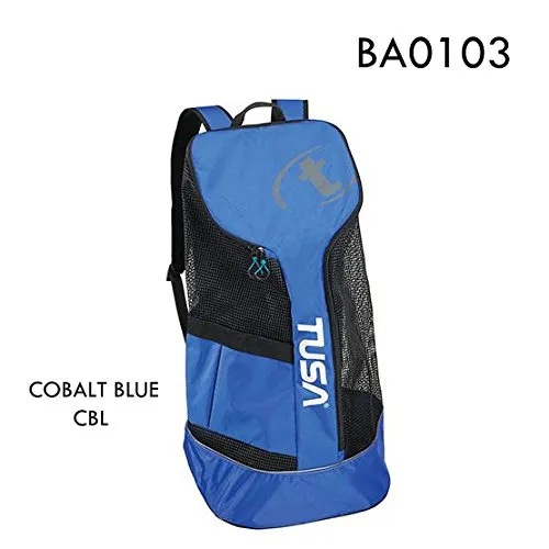 TUSA Dive Gear Roller Duffle Bag in Black w Mesh Backpack Cobalt Blue CBL & DiveCatalog's Sticker