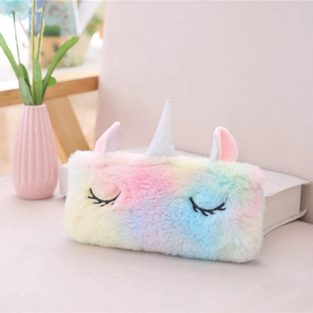 Unicorn Plush Pencil Case Random Design