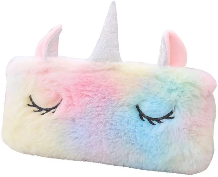 Unicorn Plush Pencil Case Random Design