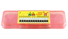 Vintage Mini Piano Pencil Case Musical Storage Box Stationary Made in Taiwan w/ Original Package & Works