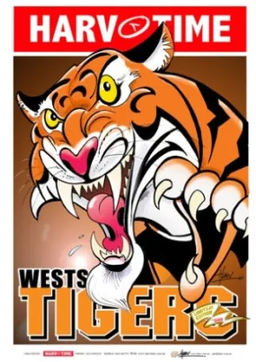 Wests Tigers, NRL Mascot Harv Time Poster