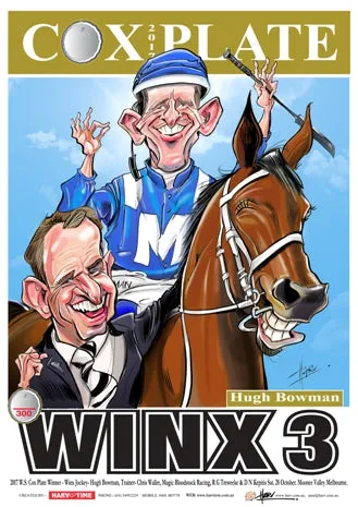 Winx, 3 Cox Plates, Harv Time Poster