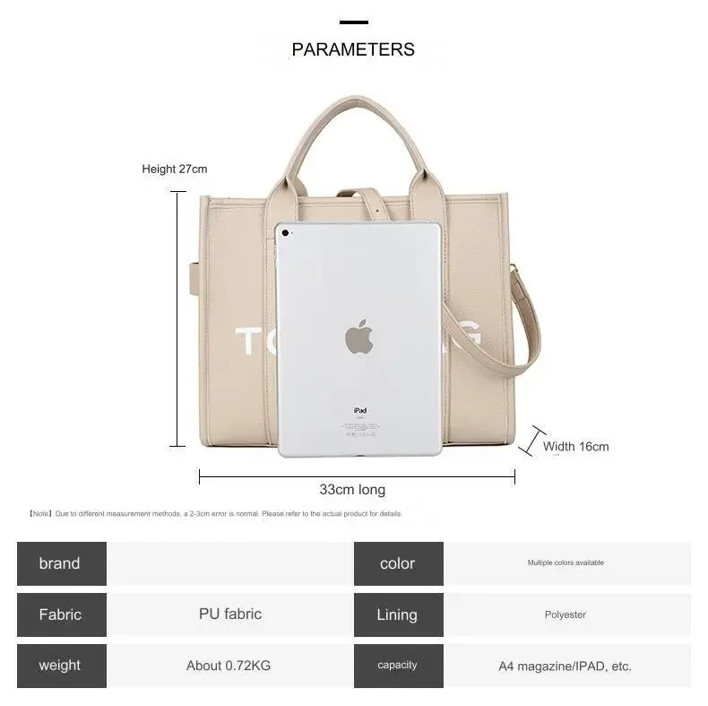 Women PU Leather Tote Bag for University, Office & Travel 420