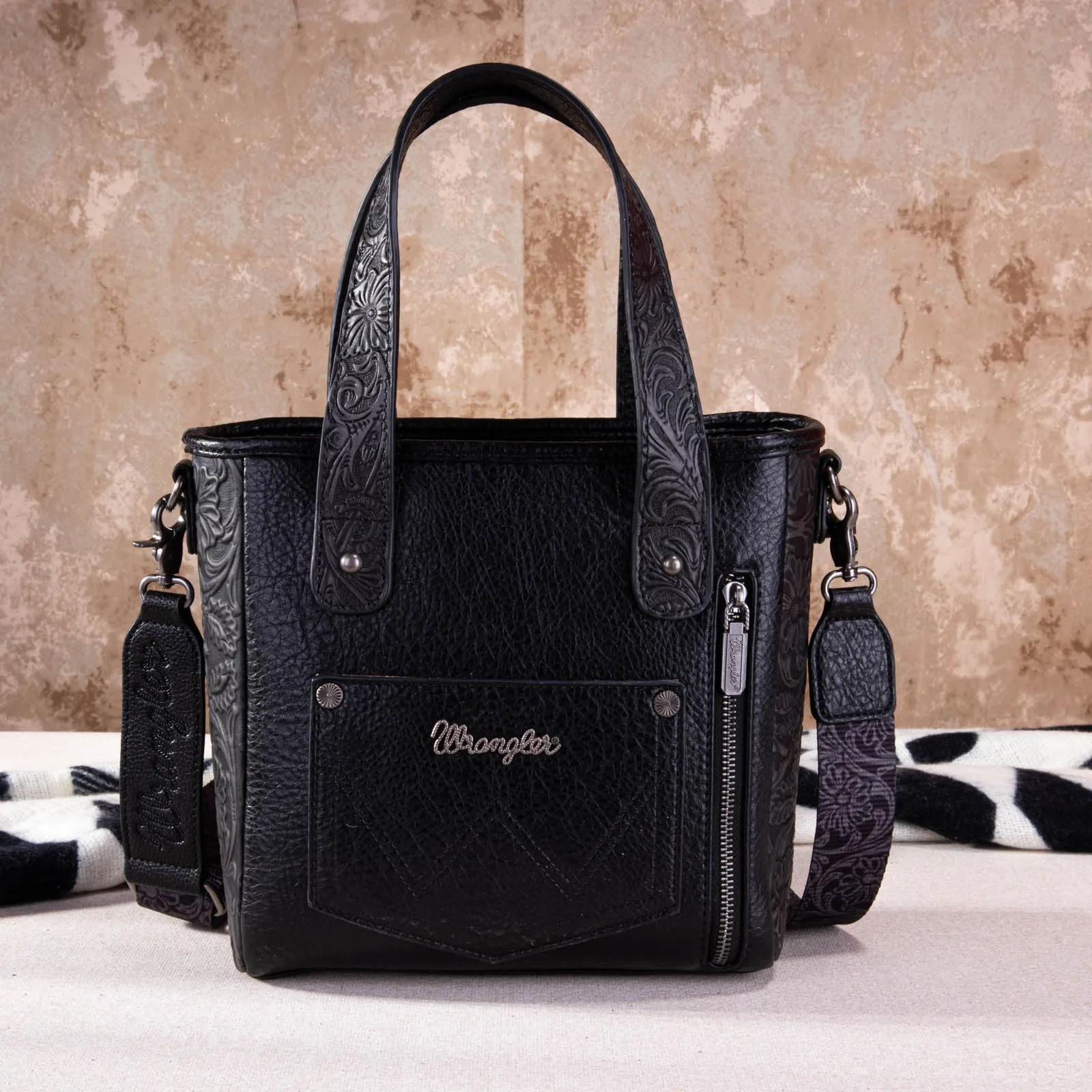 Wrangler Hair On Crossbody Black