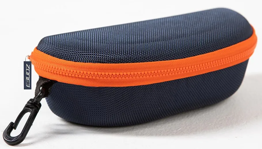 ZONE3 Protective Swim Goggle Case Navy/Orange